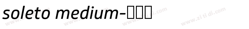 soleto medium字体转换